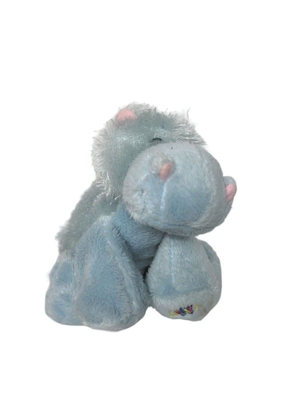 Ganz Lil Kinz Blue Hippo Plush Stuffed Animal 8.5 Inch